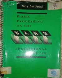 Image of WORD PROCESSING ON THE WANG